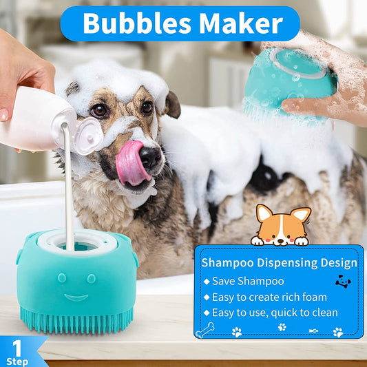 3-piece Set Dog Bath Brush Shampoo Brush Massage Brush